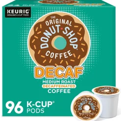 The Original Donut Shop Decaf Coffee, Keurig K-Cup Pod, Medium Roast, 96/Carton (60224-01CT)