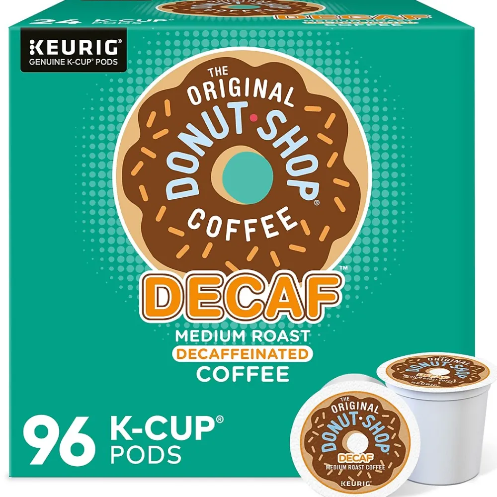 The Original Donut Shop Decaf Coffee, Keurig K-Cup Pod, Medium Roast, 96/Carton (60224-01CT)