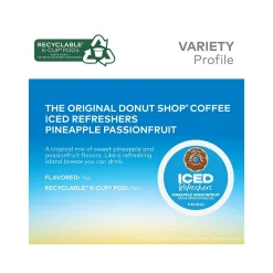 The Original Donut Shop Iced Refreshers Pineapple Passion Fruit Infused Water, Keurig® K-Cup® Pods, 20/Box (5000379381)