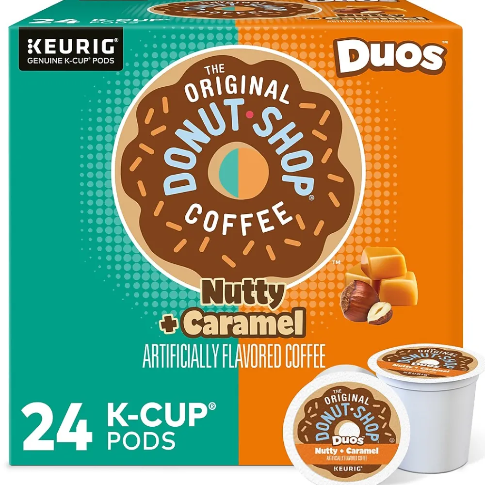 The Original Donut Shop Nutty + Caramel Coffee, Medium Roast, 0.34 oz. Keurig® K-Cup® Pods, 24/Box (374764)
