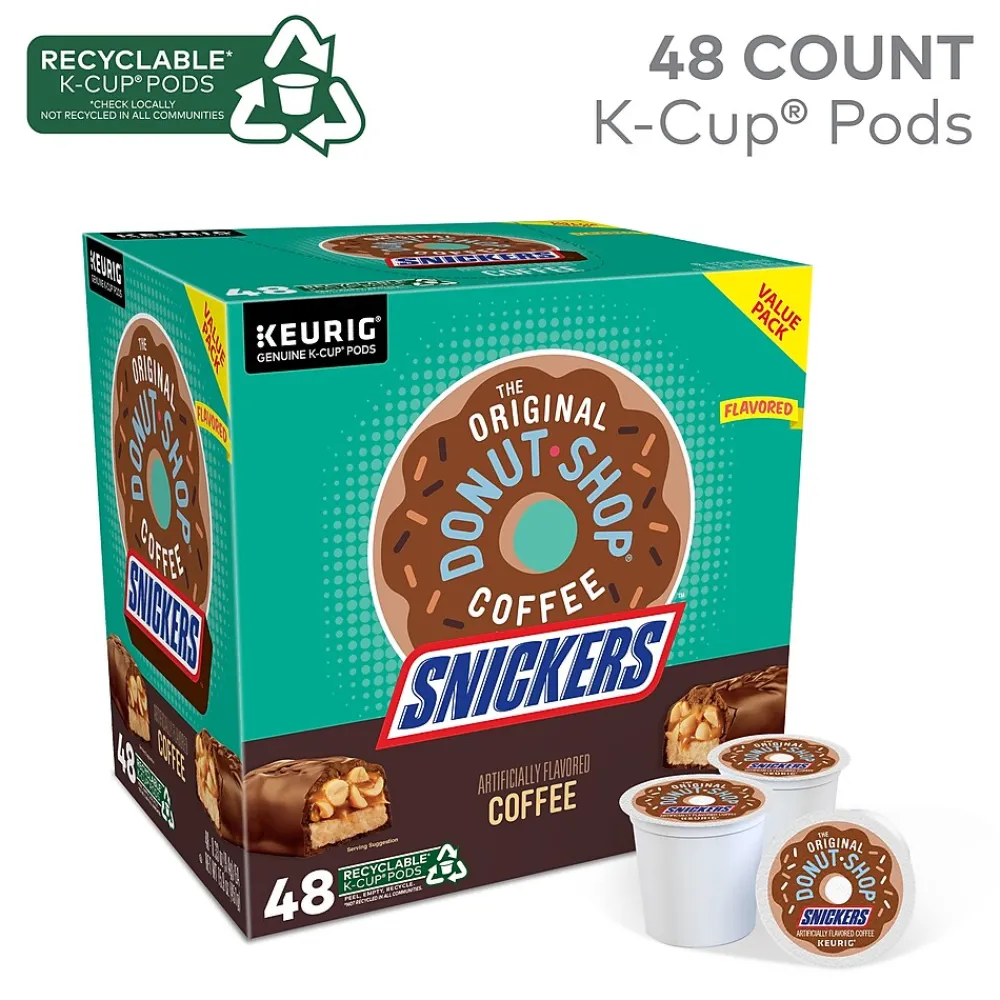 The Original Donut Shop Snickers Coffee Keurig® K-Cup® Pods, Light Roast, 48/Box (5000373541)