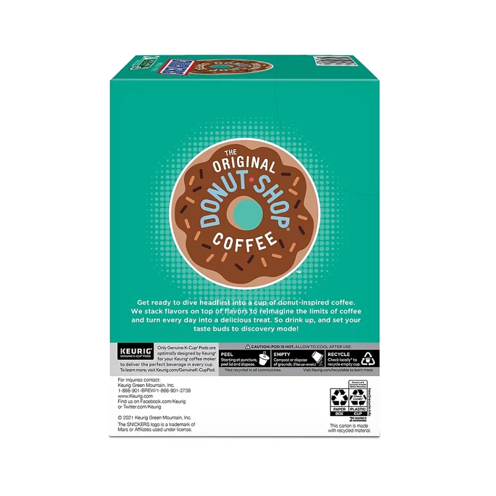 The Original Donut Shop Snickers Coffee Keurig® K-Cup® Pods, Light Roast, 96/Carton (5000367239CT)