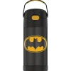 Thermos FUNtainer Batman Stainless Steel Vacuum Insulated Water Bottle, 12 oz., black (THRF4100BM6)