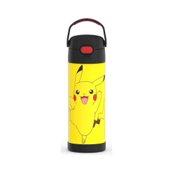 Thermos FUNtainer Minecraft/Pokemon/Electric Blue Stainless Steel Vacuum-Insulated Water Bottle, Assorted Colors, 16 oz.