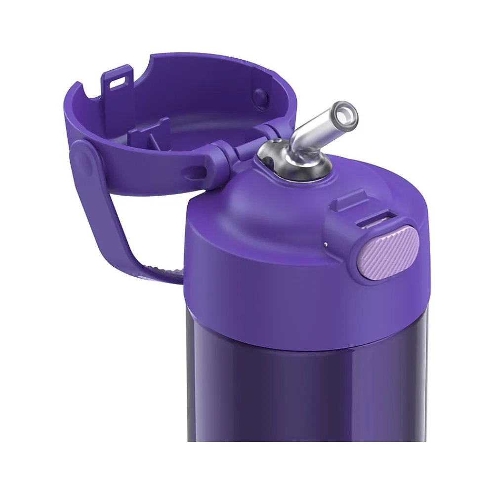 Thermos FUNtainer Pokemon/Kitties/Purple Stainless Steel Vacuum-Insulated Water Bottle, Assorted Colors, 12 oz. (F4104AST6)