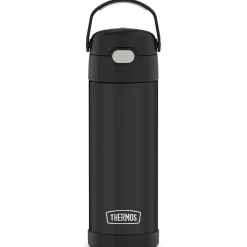 Thermos FUNtainer Stainless Steel Vacuum Insulated Water Bottle, 16 oz., Black (THRF41101DB6)