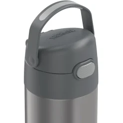 Thermos FUNtainer Stainless Steel Vacuum Insulated Water Bottle, 12 oz., Gray (THRF4100CH6)