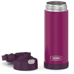 Thermos FUNtainer Stainless Steel Vacuum Insulated Water Bottle, 16 oz., Red Violet (THRF41101RV6)