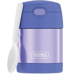 Lunch Totes & Water Bottles|Thermos FUNtainer Stainless Steel Vacuum-Insulated Food Jar, 10-Oz., Purple (THRF3100PU6)
