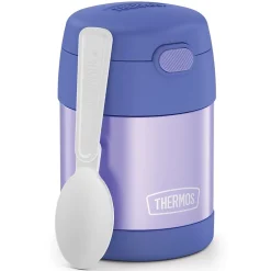 Lunch Totes & Water Bottles|Thermos FUNtainer Stainless Steel Vacuum-Insulated Food Jar, 10-Oz., Purple (THRF3100PU6)