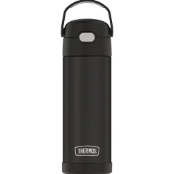 Thermos FUNtainer Stainless Steel Vacuum Insulated Water Bottle, 16 oz., Black Matte (THRF41101BK6)
