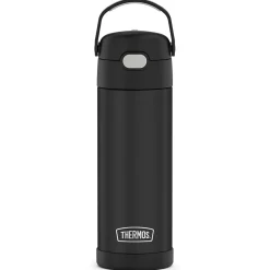 Thermos FUNtainer Stainless Steel Vacuum Insulated Water Bottle, 16 oz., Black Matte (THRF41101BK6)