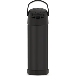 Thermos FUNtainer Stainless Steel Vacuum Insulated Water Bottle, 16 oz., Black Matte (THRF41101BK6)