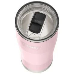 Icon Stainless Steel Vacuum Insulated Tumbler with Slide Lock, 24 oz., Sunset Pink (IS1122SP4)<Thermos Best