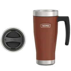 Icon Stainless Steel Vacuum Insulated Travel Mug, 16 oz., Saddle, (THRIS1002SD4)<Thermos Outlet