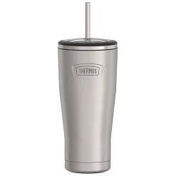 Icon Stainless Steel Vacuum Insulated Cold Tumbler with Straw, 24 oz., Matte (IS1112MS4)<Thermos Best