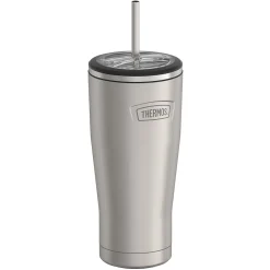 Icon Stainless Steel Vacuum Insulated Cold Tumbler with Straw, 24 oz., Matte (IS1112MS4)<Thermos Best