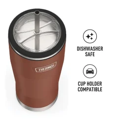 Icon Stainless Steel Vacuum Insulated, 24 oz., Saddle, (THRIS1112SD4)<Thermos Clearance