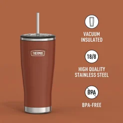 Icon Stainless Steel Vacuum Insulated, 24 oz., Saddle, (THRIS1112SD4)<Thermos Clearance