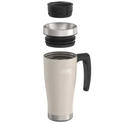 Icon Stainless Steel Vacuum Insulated Travel Mug, 16 oz., Sandstone, (THRIS1002SN4)<Thermos Outlet