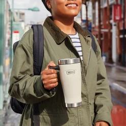 Icon Stainless Steel Vacuum Insulated Travel Mug, 16 oz., Sandstone, (THRIS1002SN4)<Thermos Outlet