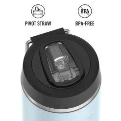 Thermos Icon Stainless Steel Vacuum Insulated Water Bottle with Straw Lid, 32 oz., Glacier (IS2332GC4)