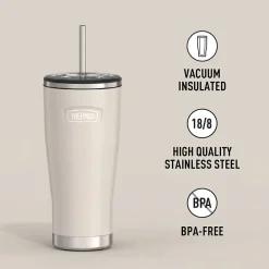 Icon Stainless Steel Vacuum Insulated, 24 oz., Sandstone, (THRIS1112SN4)<Thermos Hot