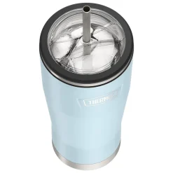 Icon Stainless Steel Vacuum Insulated Tumbler with Straw, 24 oz., Glacier (IS1112GC4)<Thermos New