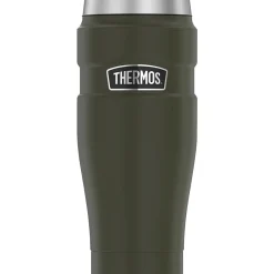 King Stainless Steel Travel Tumbler, 16 oz., Black (Sk1005ag4)<Thermos