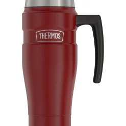 King Stainless Steel Vacuum Insulated Travel Mug, 16 oz., Rustic Red (THRSK1000MR4)<Thermos Online
