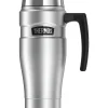 King Stainless Steel Vacuum Insulated Travel Mug, 16 oz., Silver (THR1000STTRI4)<Thermos Discount