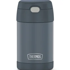 Lunch Totes & Water Bottles|Thermos 16-Ounce FUNtainer Vacuum-Insulated Stainless Steel Food Jar with Folding Spoon, Stone Slate (F31101SL6)
