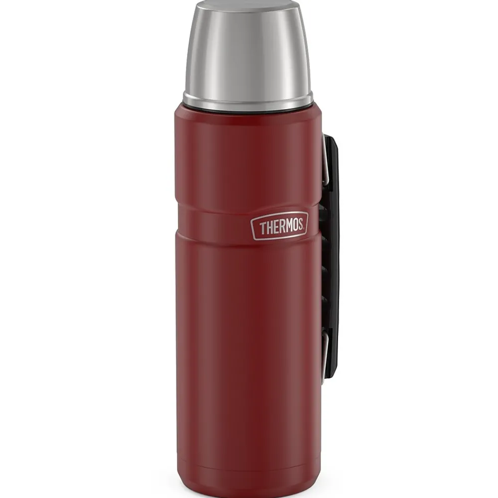 40-Ounce Stainless King Vacuum-Insulated Stainless Steel Beverage Bottle, Matte Red (SK2010MR4)<Thermos Online