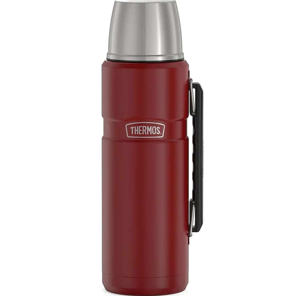 40-Ounce Stainless King Vacuum-Insulated Stainless Steel Beverage Bottle, Matte Red (SK2010MR4)<Thermos Online