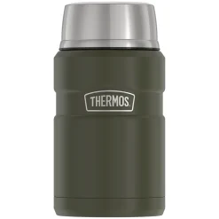 Lunch Totes & Water Bottles|Thermos 24-Ounce Stainless King Vacuum-Insulated Food Jar, Army Green (SK3020AGTRI4)