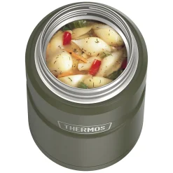 Lunch Totes & Water Bottles|Thermos 24-Ounce Stainless King Vacuum-Insulated Food Jar, Army Green (SK3020AGTRI4)