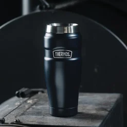 16-Ounce Stainless King Vacuum-Insulated Stainless Steel Travel Tumbler, Midnight Blue (SK1005MDB4)<Thermos Outlet