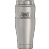 16-Ounce Stainless King Vacuum-Insulated Stainless Steel Travel Tumbler, Matte Steel (SK1005MSTRI4)<Thermos Hot