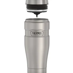 16-Ounce Stainless King Vacuum-Insulated Stainless Steel Travel Tumbler, Matte Steel (SK1005MSTRI4)<Thermos Hot