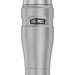 16-Ounce Stainless King Vacuum-Insulated Stainless Steel Travel Tumbler, Matte Steel (SK1005MSTRI4)<Thermos Hot