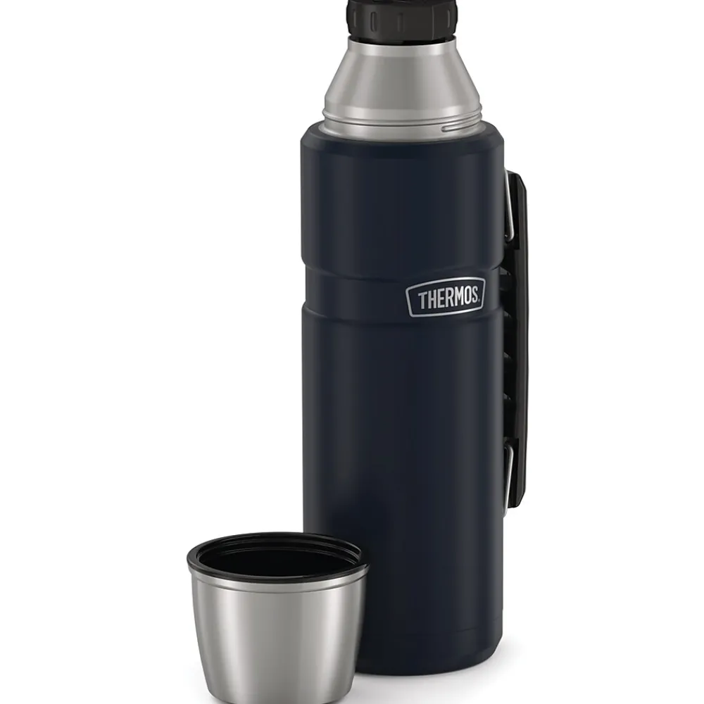 40-Ounce Stainless King Vacuum-Insulated Stainless Steel Beverage Bottle, Midnight Blue (SK2010MDB4)<Thermos Outlet