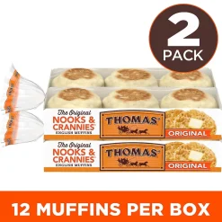 Thomas Original English Muffins, 13 oz., 24/Pack (21702)
