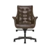 Office Chairs*Thomasville Furniture Brooks Ergonomic Bonded Leather Swivel Executive Chair, Brown (51493-BRN)