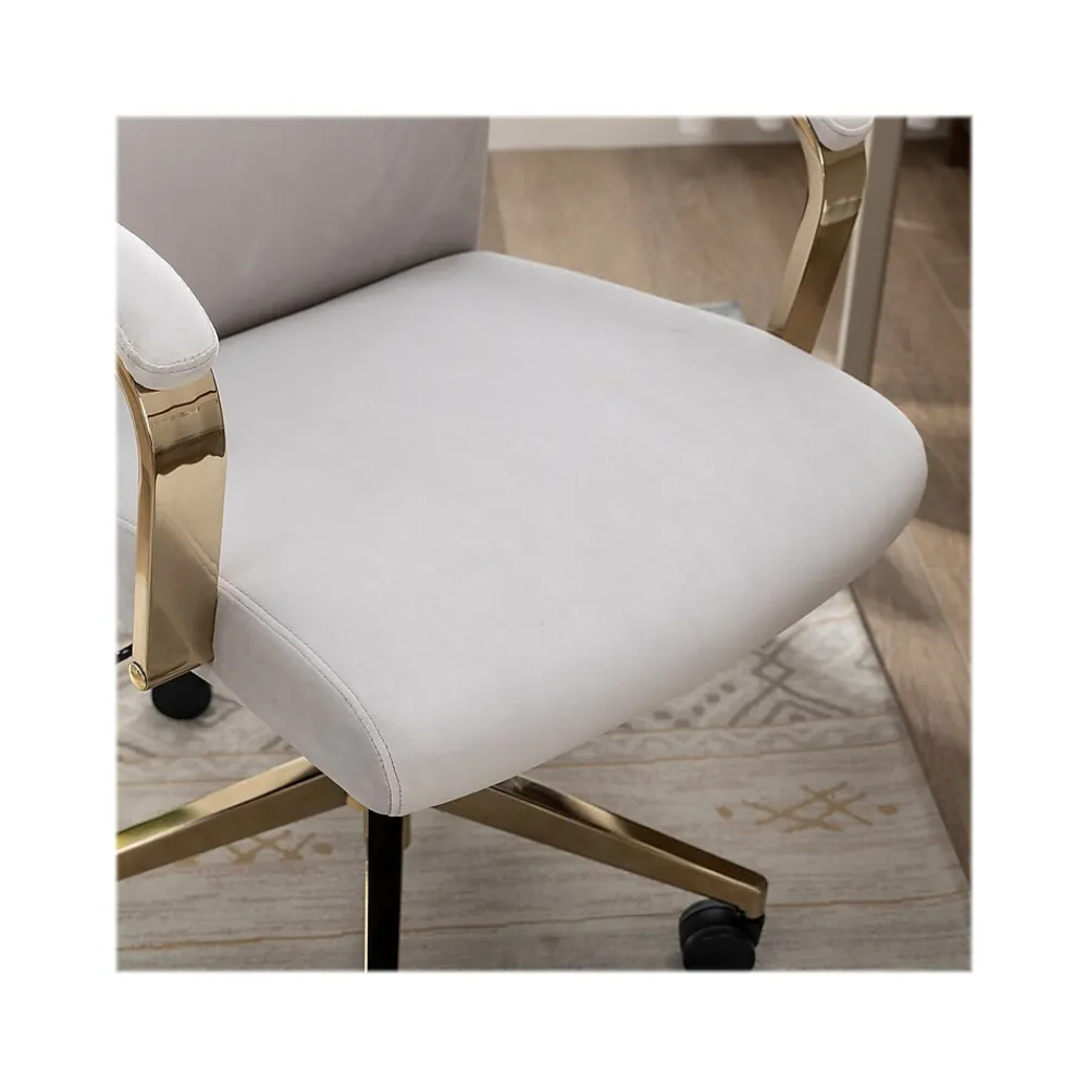 Ergonomic Chairs*Thomasville Furniture Jolie Ergonomic Fabric Swivel Desk Chair, (60068-LGRY) Light Gray