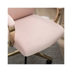 Office Chairs*Thomasville Furniture Jolie Ergonomic Fabric Swivel Desk Chair, (60068-BLSH) Blush