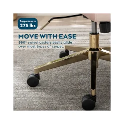 Office Chairs*Thomasville Furniture Jolie Ergonomic Fabric Swivel Desk Chair, (60068-BLSH) Blush