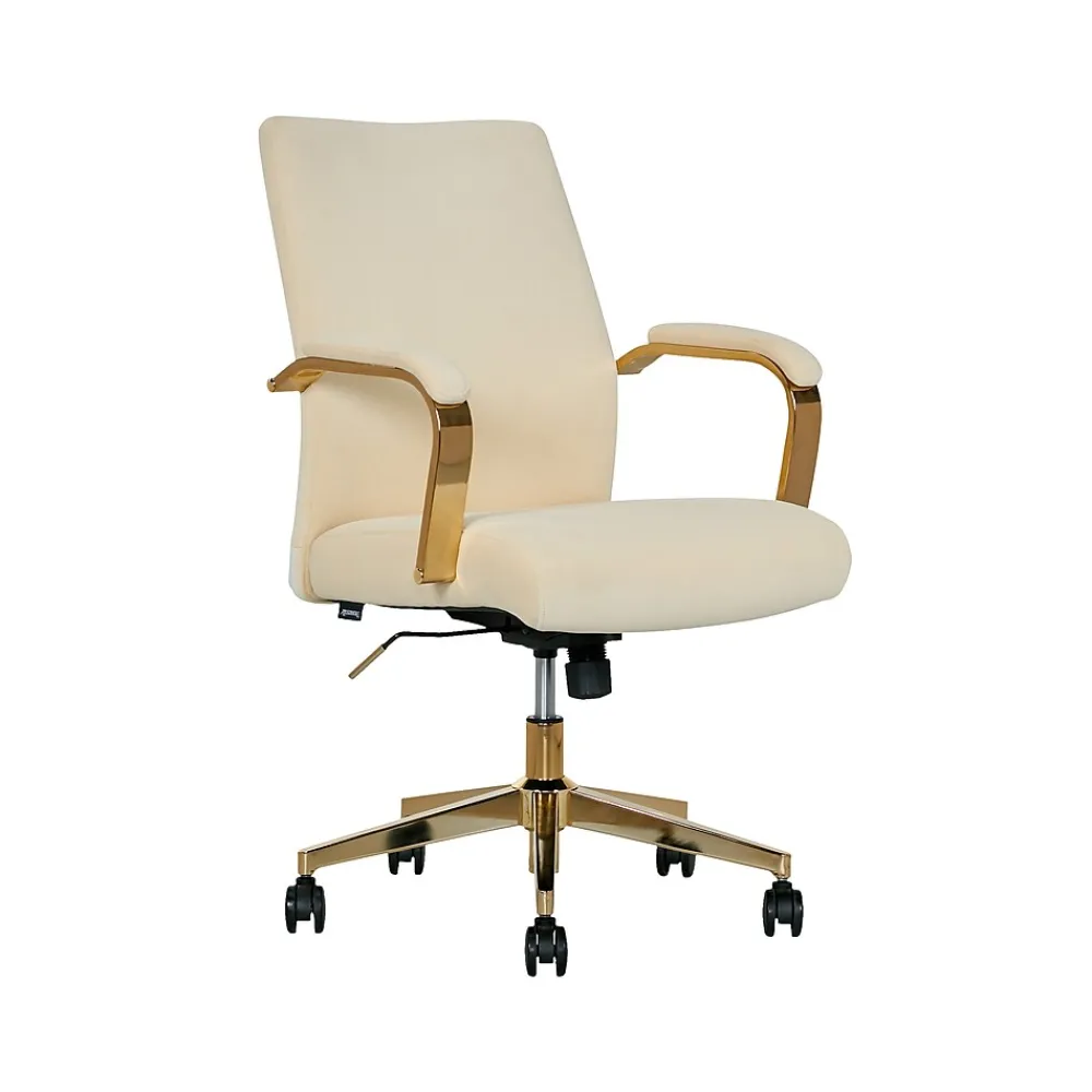 Ergonomic Chairs*Thomasville Furniture Jolie Ergonomic Fabric Swivel Desk Chair, (60068-CRM) Cream