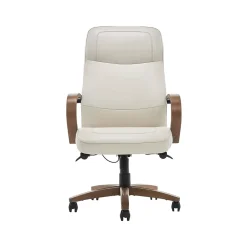 Office Chairs*Thomasville Furniture Lockhart Ergonomic Bonded Leather Swivel Executive Chair, Cream (51494-CRM)
