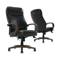 Office Chairs*Thomasville Furniture Lockhart Ergonomic Bonded Leather Swivel Executive Chair, Black (51494-BLK)