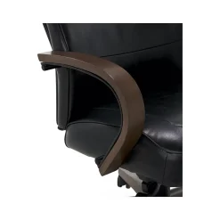 Office Chairs*Thomasville Furniture Lockhart Ergonomic Bonded Leather Swivel Executive Chair, Black (51494-BLK)